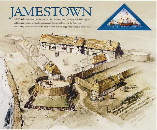 4136 41c Settling of Jamestown Used Souvenir sheet #4136used