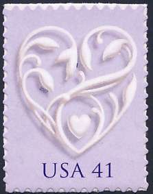 4151 41c Silver Heart F-VF Mint NH #4151nh