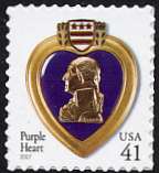4164 41c Purple Heart Used Single #4164used