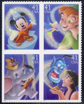 4192-95 41c Disney Full Sheet #4192sh
