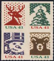 4215-8 41c Knits BLock of 4 from ATM Pane F-VF Mint NH #4215-8nh