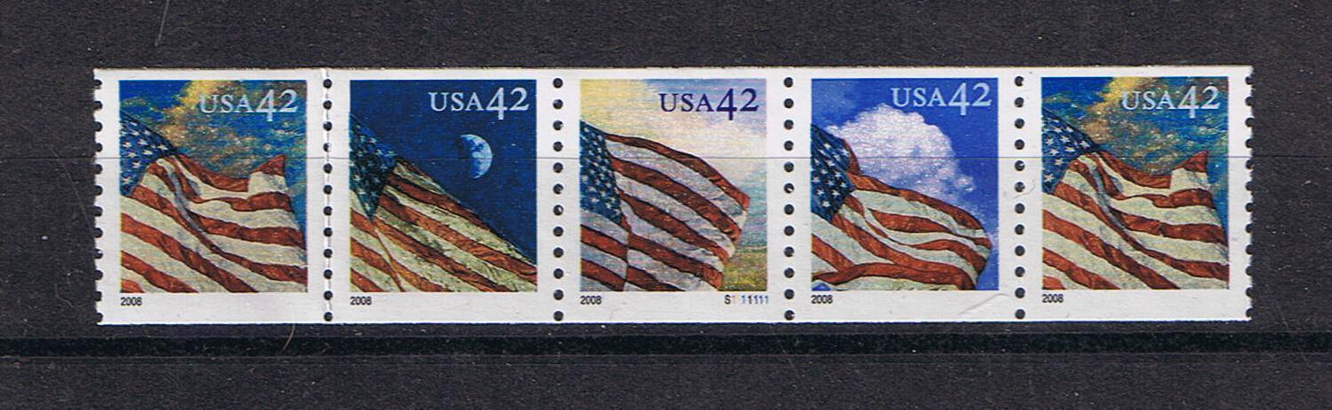 4228-31 42c Flags Water Activated SSP Mint NH PNC of 5 #4228pnc5