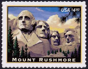 4268 4.80 Mount Rushmore Priority Plate Block #4268pb