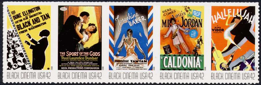 4336-40 42c Black Cinema Set of 5 Used Singles #4336-40usg