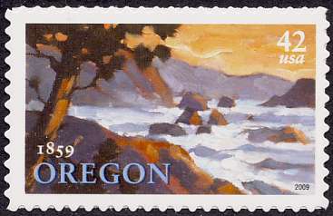 4376 42c Oregon Statehood Used Single #4376used