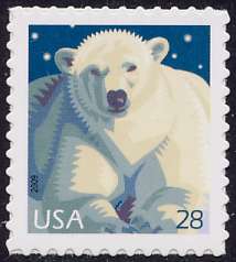 4387 28c Polar Bear F-VF NH #4387nh