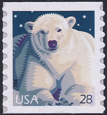 4389 28c Polar Bear F-VF NH Coil single #4389nh