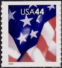 4392 44c Flag SA Coil Perf 11 Sennet Printing PNC Strip of 5 #4392pnc5