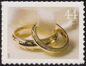 4397 44c Wedding Rings F-VF NH Plate Block of 4 #4397pb
