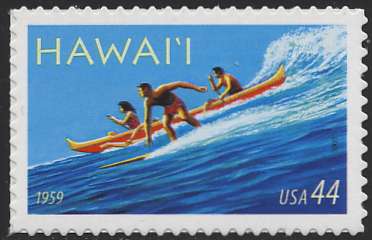 4415 44c Hawaii 50th Anniversary Plate Block of 4 #4415pb