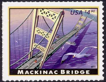 4438 4.90 Mackinac Bridge F-VF NH #4438nh