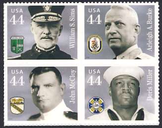 4440-43 44c Distinguished Sailors Set of 4 Used Singles #4440-3usg