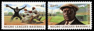 4465-6 44c Negro Leagues Baseball F-VF Mint NH Plate Block of 4 #4465pb