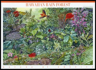 4474 44c Hawaiian Rain Forest Set of 10 Used Singles #4474a-jusg