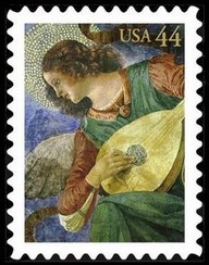 4477a 44c Angel with Lute Convertible Booklet of 20 #4477b