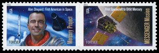 4527-8 Forever Space First Pair Mint NH Plate Block of 4 #4527-8pb