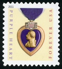 4529 Forever  Purple Heart Mint NH Pane of 20k #4529sh