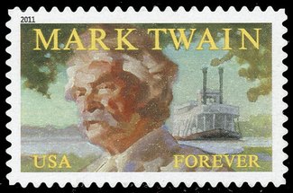4545 Forever Mark Twain Plate Block of 4 #4545pb