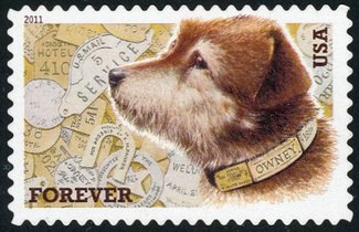 4547 Forever  Owney the Postal Dog Plate Block of 4 #4547pb