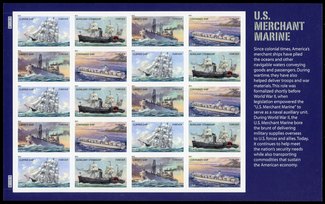 4548-51 Forever US Merchant Marine Pane of 20 #4551sh