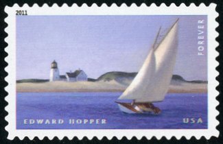 4558 Forever Edward Hopper  Plate Block of 4 #4558pb