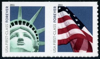 4562a Forever Lady Liberty  Flag SSP Double Sided bklt #4562a