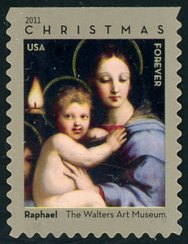 4570a Forever Raphael's Madonna  Mint NH Pane of 20 #4570a