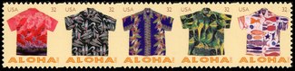 4592-6 32c Aloha Shirts Plate Block of 10 #4592-6pb