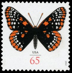 4603 65c Checker Board Butterfly F-VF Mint NH Plate Block of 4 #4603pb