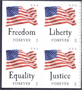 4641-4 Forever Flags AP Mint NH Block of 4 from booklet #4641-4blk