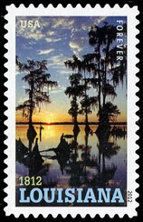 4667 Forever  Louisiana Statehood Plate Block #4667pb
