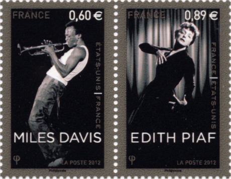 4692-3 Forever Edith Piaf  Miles Davis Set of 2 Used Singles #4692-3used