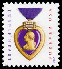 4704 Forever Purple Heart Self Adhesive (2012) Plate Block of 4 #4704pb