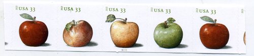 4731-4 33c Apples Coil PNC of 5 Mint NH. #4731-34pnc