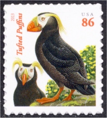 4737i 86c Tufted Puffins Horizontal Imperf Pair #4737ihp