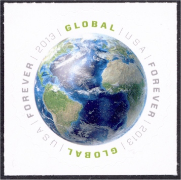 4740 Global Forever Forever Globe Mint NH Plate Block of 4 #4740pb