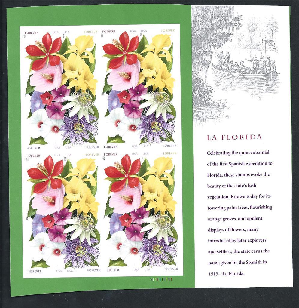 4750-3i Forever La Florida Imperf No Die Cut Mint NH Sheet of 16 #4753ish