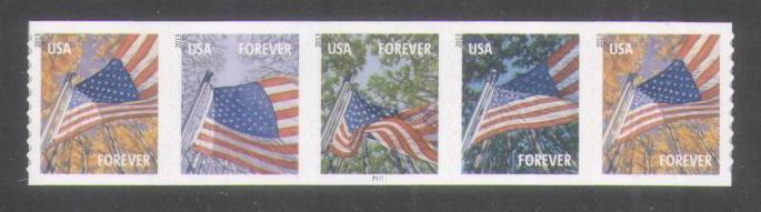 4770-73 Forever Flag For All Seasons APU Mint NH PNC of 5 #4770pnc