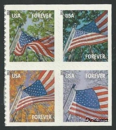 4778-81 Forever Flag For All Seasons AP Mint NH Block of 4 #4778-81nh