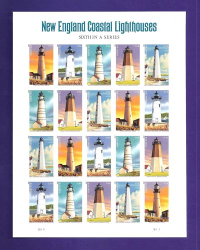 4791-5is Forever Coastal Lighthouses Imperf Sheet of 20 #4791-5ish