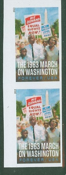 4804i Forever March on Washington Vertical Imperf Pair #4805ivp