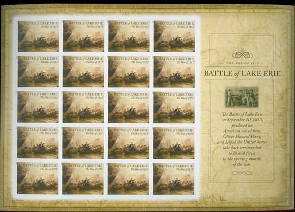 4805i Forever War of 1812: Battle of Lake Erie Imperf Sheet of 20 #4805ish