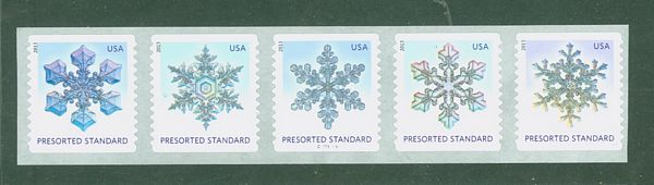 4808-12 (10c) Snowflakes Presort PNC of 5 #4808-12pnc