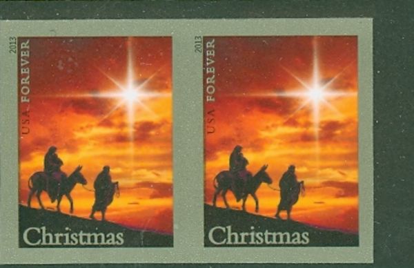 4813i Forever Holy Family Mint Imperf Plate Block of 4 #4813ipb