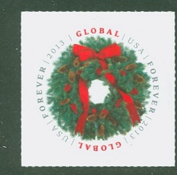 4814 Global Forever Christmas Wreath Mint Single #4814nh