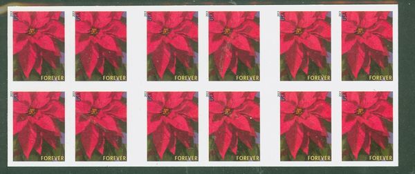 4816a Forever Poinsettia 2013 Mint NH DS Booklet of 20  #4816a
