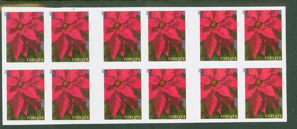 4816ai Forever Poinsettia Mint NH Imperf Booklet of 20 #4816ai