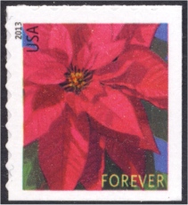 4821a Forever Poinsettia Mint NH ATM Pane of 18 #4821anh