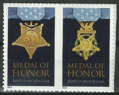 4822-23a Forever Medal of Honor Korea (2014) Set of 2 Used Single #4822a-3aused