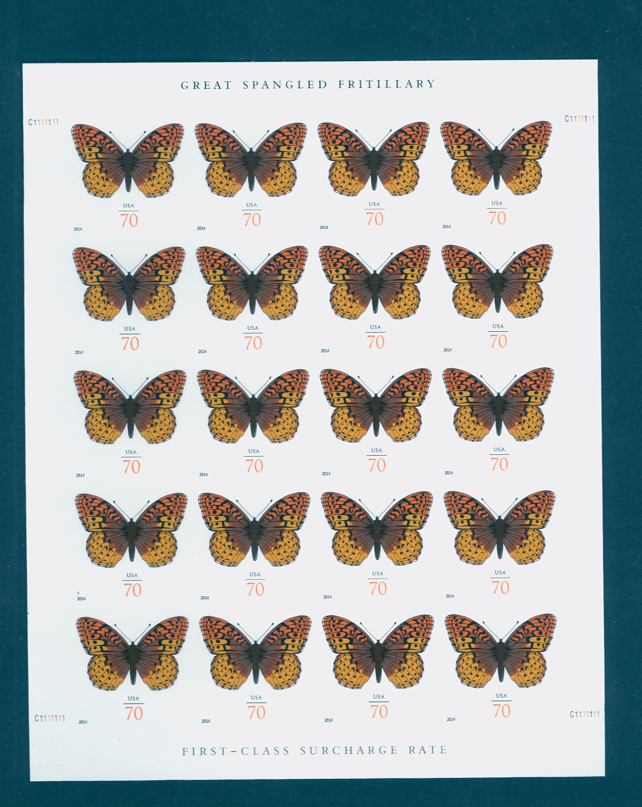 4859 70c Fritillary Butterfly Mint NH Sheet of 20 #4859sh